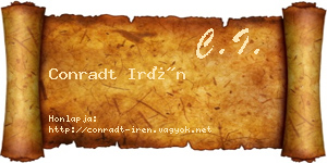 Conradt Irén névjegykártya
